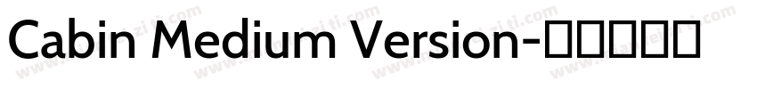 Cabin Medium Version字体转换